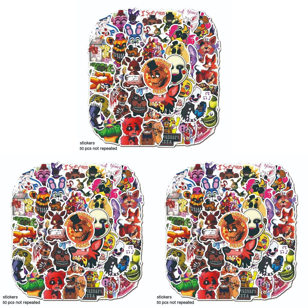 Fnaf Security Breach Cartoon Game Anime Stickers For Luggage And Phone