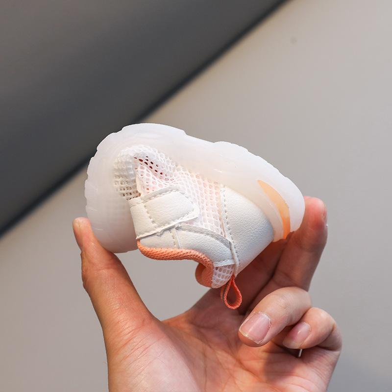 Baby Boys' Walking Shoes for Summer Jelly Soled Transparent Mesh Baby Shoes Kick Resistant Girls' Shoes Newborn Toddler Shoes