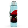 1PC Santa Hat Black Cat 750ml Color Plastic Sports Water Bottle Leakproof Flip Straw Lid Suitable for Sports Office Home Use