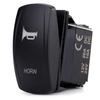 12V-24V Pin Rocker Toggle with LED Light, Horn Pattern, Black, for Car RV Boat Marine, 20A