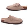 Fashion Crestar Women's Cow Suede Clogs Cork Footbed Leather Mules Slippers Unisex Comfortable Fashion Potato Shoes with Arch Support