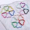 Heart-shaped Aluminum Carabiner Keychain Clip Outdoor Tools Water Bottle Keyring Hook Climbing Camping Travel Kit Hook Accessory