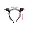 Vintage Halloween Bat Wing Headband - Elegant Lace Design in Black and Red, Suitable for Halloween Costumes, Role Play, Party Accessories