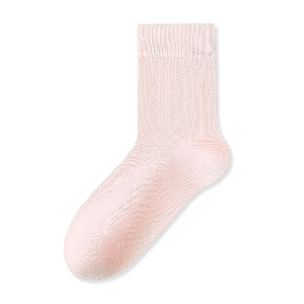 Women's Summer Thin, Cool Modal Ice Socks, Mid-calf Socks, Antibacterial, Deodorizing, Breathable, White, Boneless