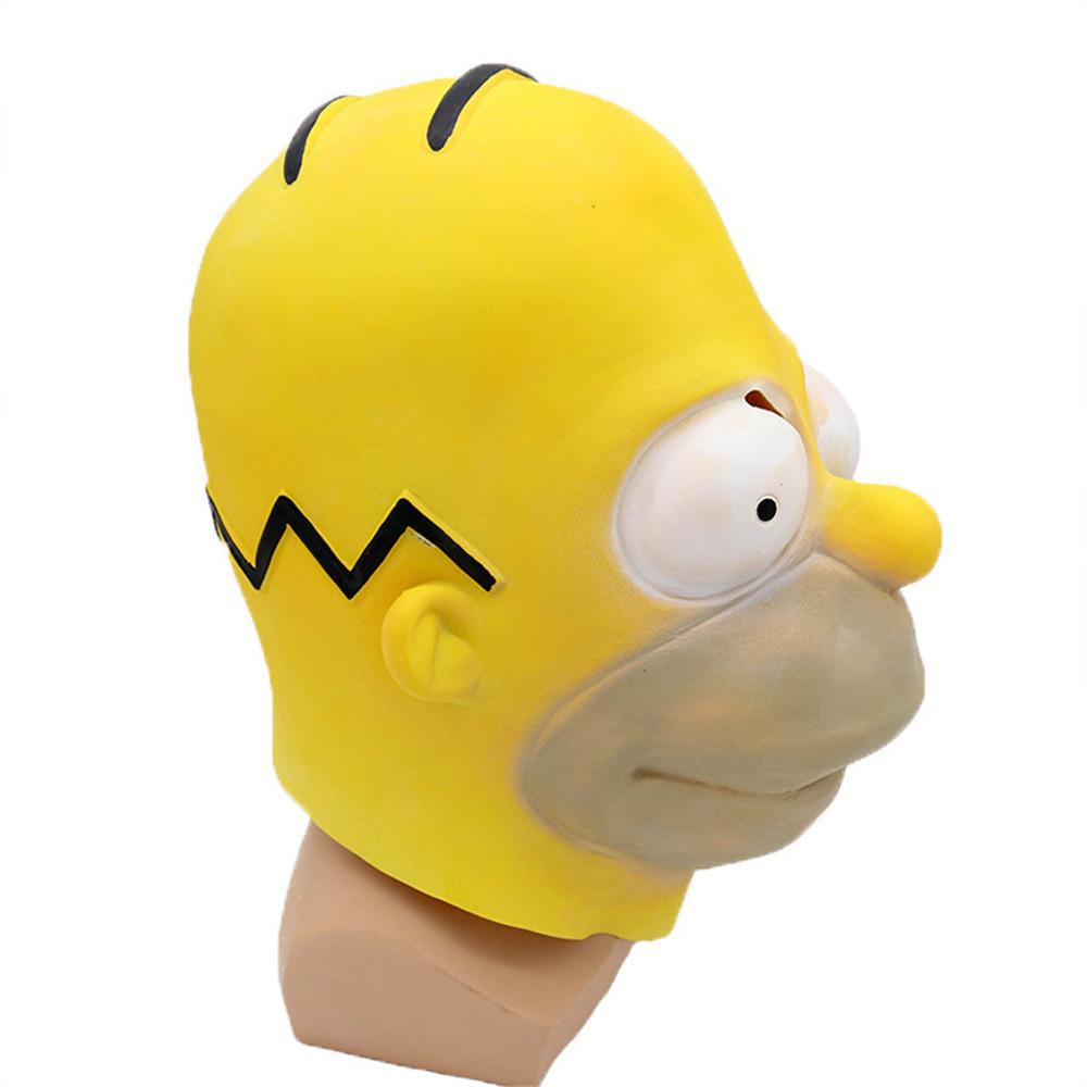 Halloween Simpsons Mask Latex Costume Headgear For Cosplay And Events Themed