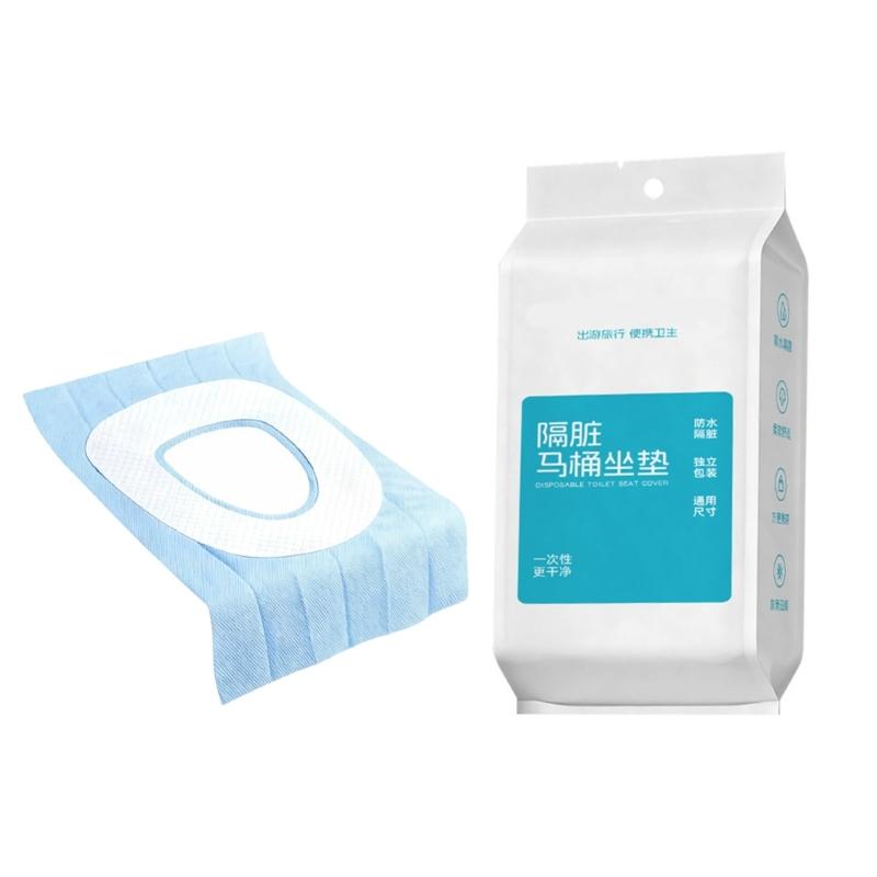 

Pack Of 5 Gentle Flushable Toilet Seat Covers With Adhesive Backing Cotton Layer Secure For Public Restrooms And Outings 1