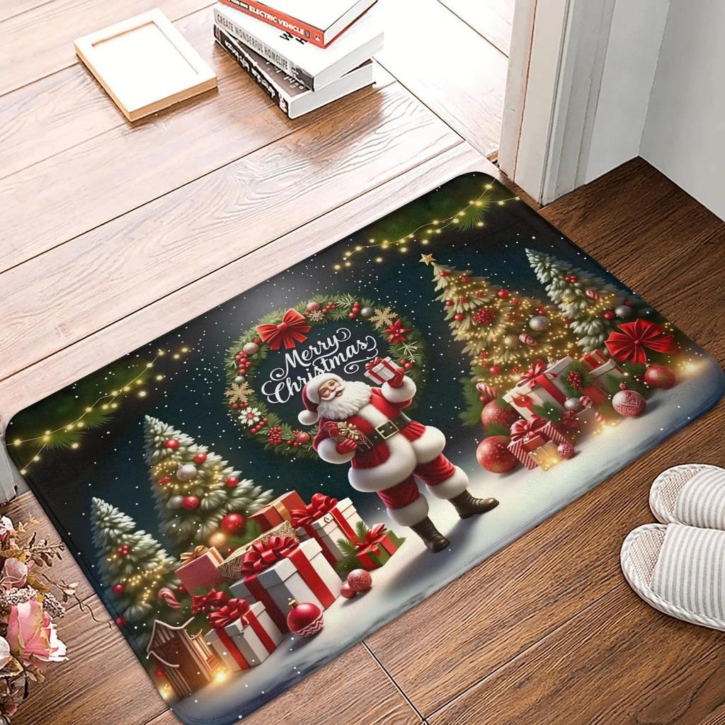 Christmas Gnome Carpet Festive Non-slip Doormat Suitable for Living Room Bedroom Sofa and Entryway Areas Home Decor Rug