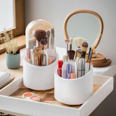 Love U Hui Scatola porta pennelli da trucco e rossetti in acrilico antipolvere