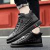 Summer Top Quality PU Leather Men's Casual Boots Comfortable Cushion Working Shoes For Men Waterpoof Ankle Sneaker