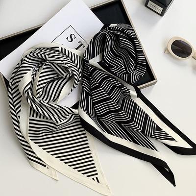 Silk Scarf High-end New Summer Multi-purpose Scarf Shawl Versatile Decorative Scarf Headscarf Triangle Scarf Waist