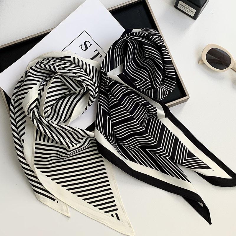Silk scarf high-end new summer multi-purpose scarf shawl versatile decorative scarf headscarf triangle scarf waist