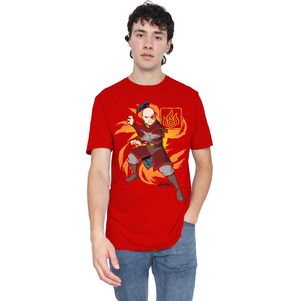 Avatar: The Last Airbender Unisex Adult Flame Burst Zuko T-Shirt