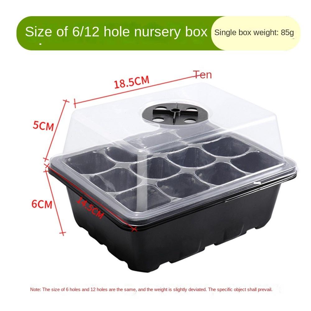 6/12Grids Seed Starter Tray Mini Greenhouse Cultivation Planting Box New Plant Starter Kit  Garden