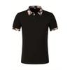 Nové pánske módne tričko s golierom, slim-fit, polokošeľa s krátkym rukávom, pánsky top