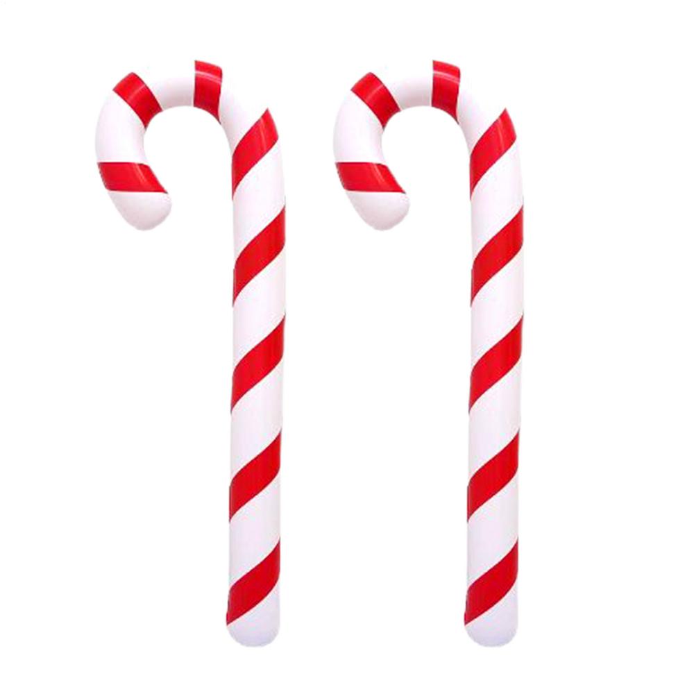 

Надувная трость 2 штуки Гигантская ПВХ надувная праздничная декорация Большие рождественские трости украшения для дворов крылец