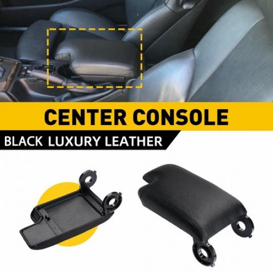 Black PU Leather Armrest Center Console Lid For Cover BMW E46 3 Series 1999-2005