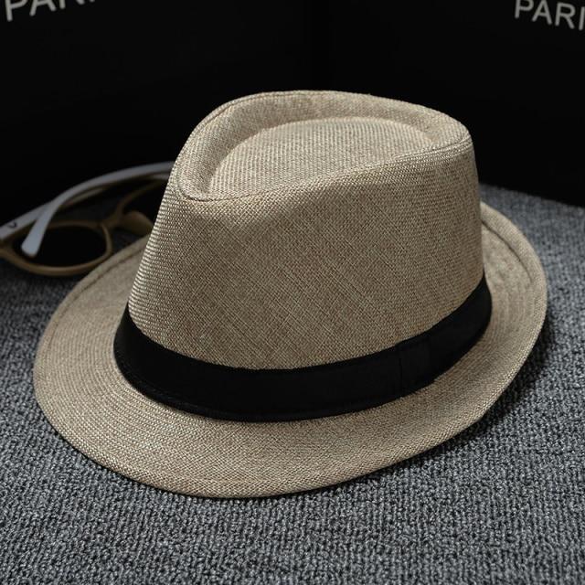 Chapeaux d'été multicolores en option, chapeau de paille solide pour femmes, Fedoras de plage décontractés, chapeaux de soleil Panama, casquettes de Jazz, chapeau de Style britannique