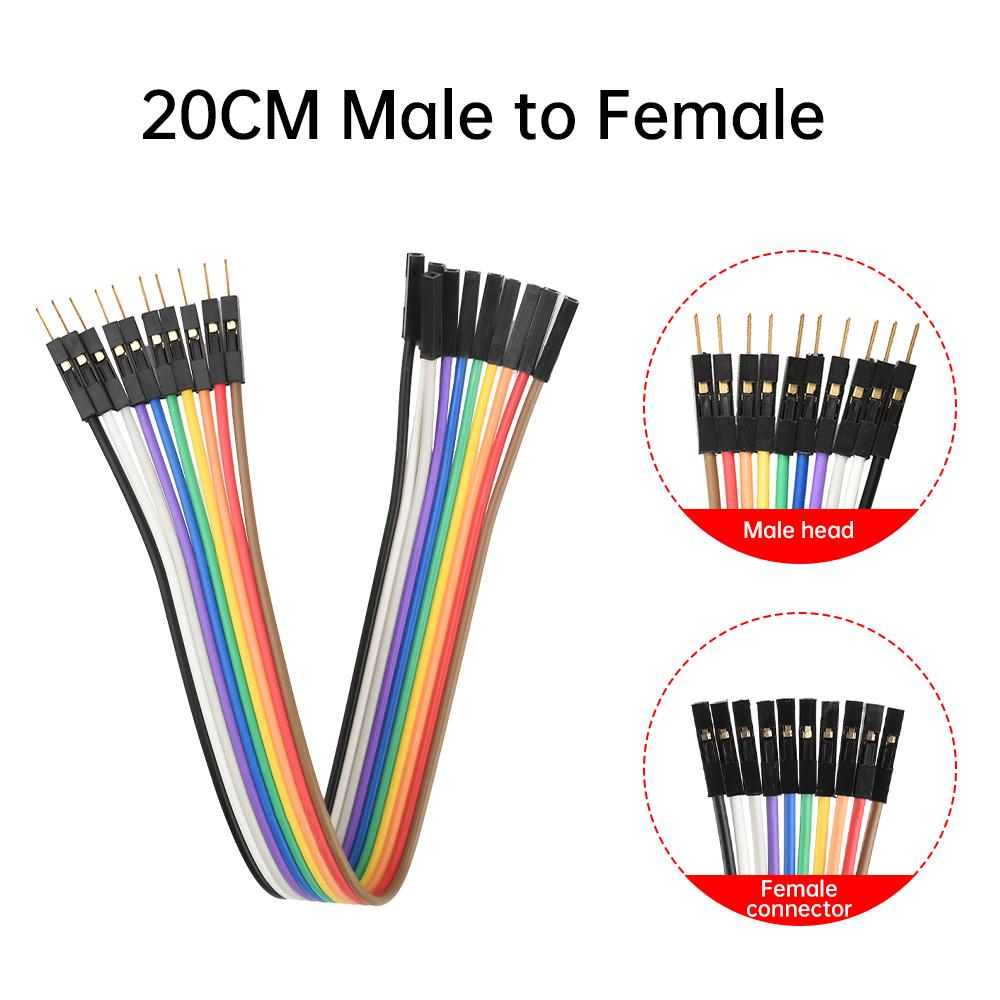 10PIN Pure Copper DuPont wire male to male,female to male,female to female,2.54 terminal connection wire 28core gold-plate cable