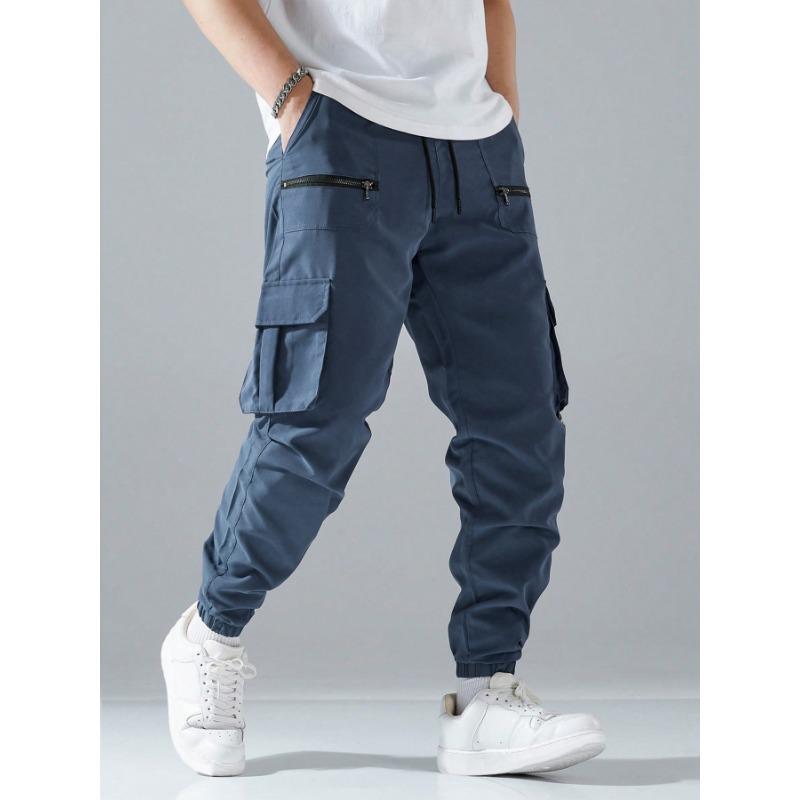 Men's Fashion Work Pants Multi-Pocket Sports Tactical Pants Tights Casual Pants