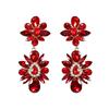 Fashion Snowflake Flower Glass Rhinestone Earrings Women's Personality Exaggerated Earrings Earrings Manufacturers Wholesale