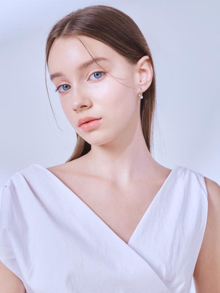 14K Coconut Cut One-Touch Earrings (Gold Pin) ELGPEE438