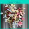 Realistic Zephyr Silk Lily Single Stem For Table Decoration Prop Photography