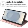 Coque de protection - BOOLING - pour Samsung Galaxy S25 Plus - Antichoc - Cuir Synthétique - Rose