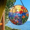 Wildblumen Hängeschmuck Buntglas Hängeanhänger Fensterhänger für das Außenfenster zu Hause für Fenster Tür