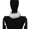 Elizabethan Ruffle False Collar Victorian Style Neck Ruff and Wrist Cuffs Set for Halloween Cosplay Costume Accessories