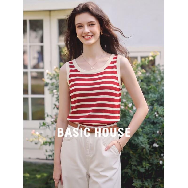 Basic House Retro Red Striped Camisole XL
