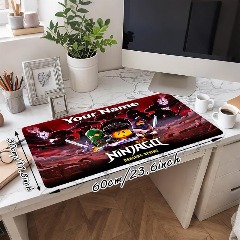 Custom 1Pc Ninjago Dragons Warriors Gaming Mouse Pad Keyboard Desk Mat Non-slip Rubber Lock Edge Waterproof Computer Mousepad for Office Q182