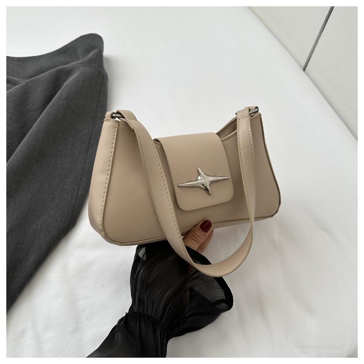 Street Style Pu Small Shoulder Bag With Sealed Cover For Daily Use
