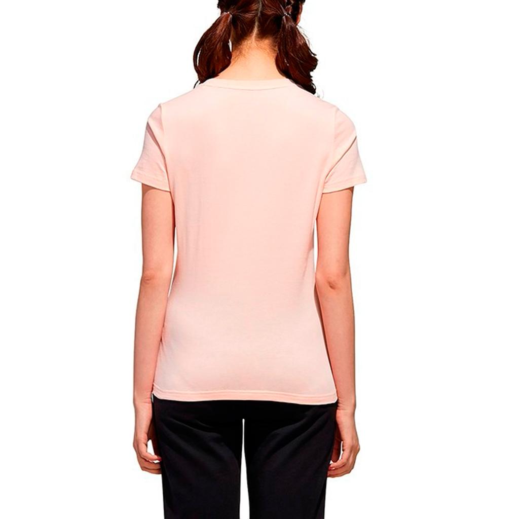 adidas Neo Letter Print Casual Sports Round Neck T-Shirt Women Tops Pink GJ7931