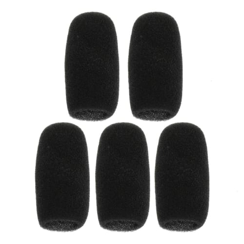 F Fityle 5-Piece Set of Microphone Windshield Covers, Sponge Windscreen, Approx. 20mm Inner Diameter, Replacement for Headsets, Intercoms, and Loudspe
