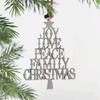Double-Sided Metal Snowman Pendant Gnomes Snowflake Solid Pewter Christmas Tree Ornament Wreath with Red Rope