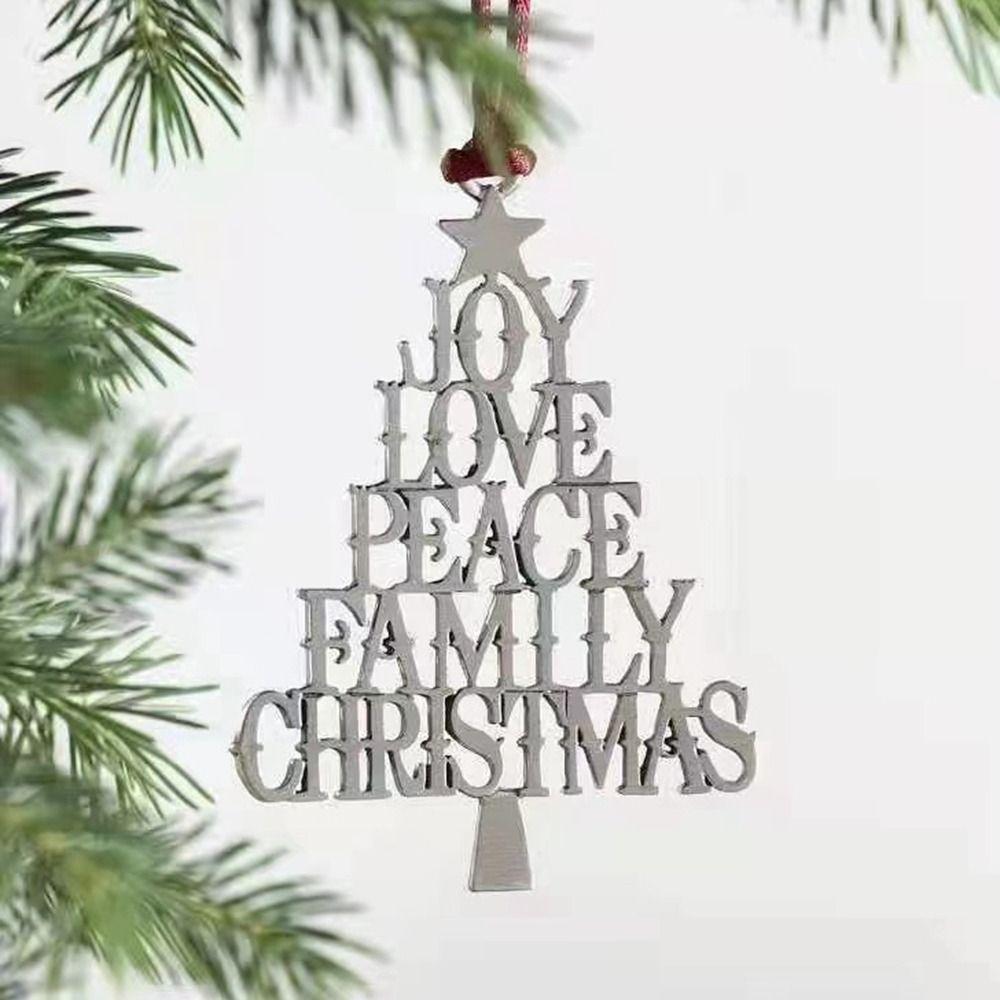 Double-Sided Metal Snowman Pendant Gnomes Snowflake Solid Pewter Christmas Tree Ornament Wreath with Red Rope