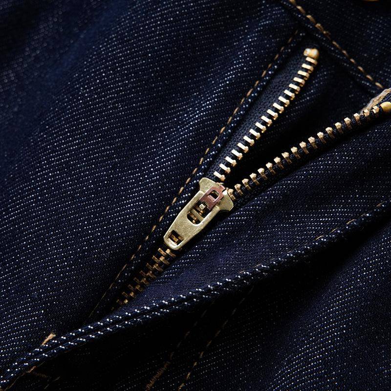 Jean rétro bleu foncé pour femme - Printemps/Automne 2025 Style ample à jambe droite