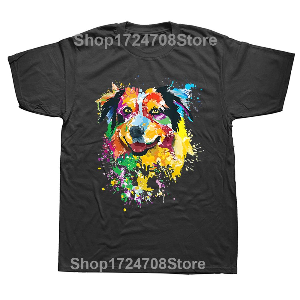 Funny Australian Shepherd Friends T Shirts Summer Graphic Cotton Streetwear Short Sleeve Birthday Gifts T-shirt Mens Clothing