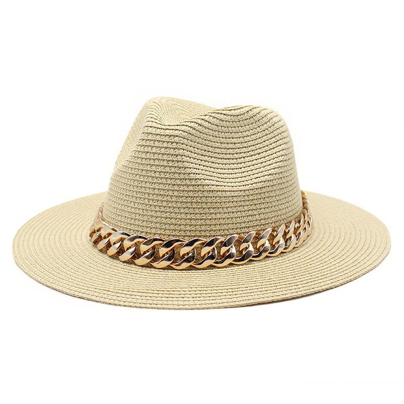 Internet Celebrity Chain Jazz Straw Hat Casual Versatile Sun Hat Travel Vacation Straw Hat Sun Hat Sun Hat