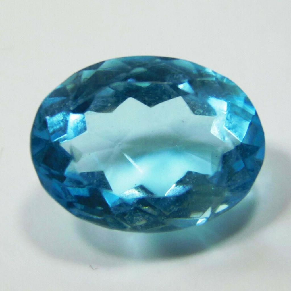 Natural Blue Aquamarine Loose Gemstone 9.70 Ct Oval Shape for Jewelry Making and Gem Collections