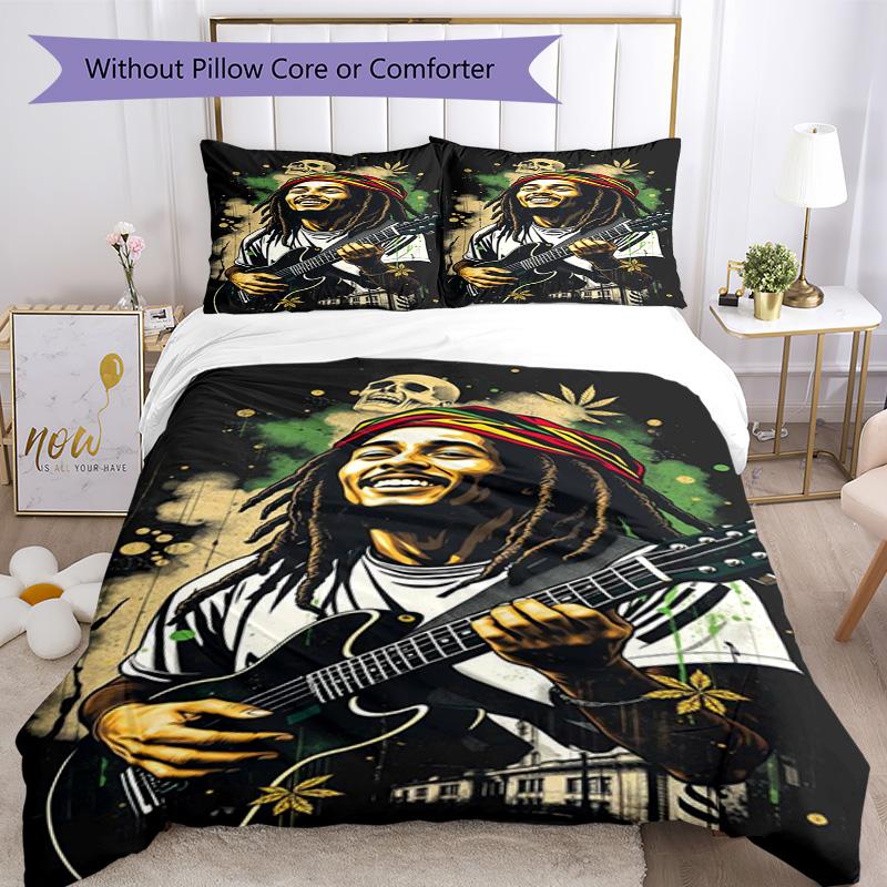 Bob Marley Bettwäsche-Set Perfekt für das Gästezimmer Weicher Stoff Weihnachtsgeschenk