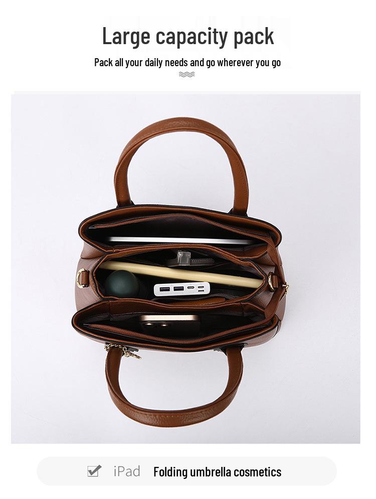 Elegantní retro dámská kabelka - Všestranná taška přes rameno a crossbody pro stylové maminky