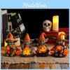 Emitting Halloween Light Hug Pumpkin Lamp Elves Resin Craft Tabletop Decoration