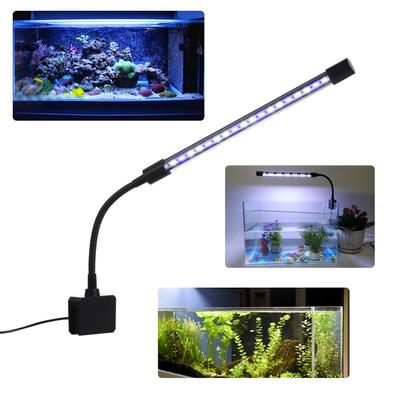 DC 5V 7W 18 LED Luz de acuario Jarra de pescado Abrazadera Clip Lámpara de vista Alimentado por USB Operado 3 Iluminación