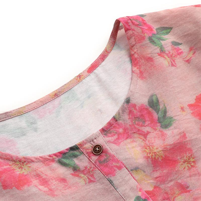 Plus Size 4XL-8XL Summer Casual Blouses Women Tops Loose Vintage Clothes Oversize Half Sleeve Shirt