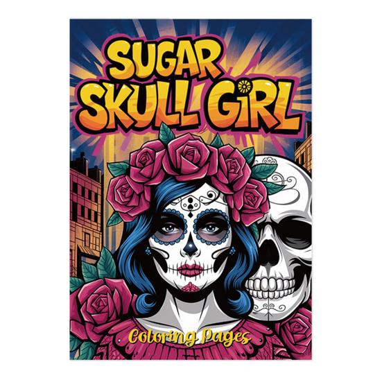 Anime Characters Coloring Book for Adults Teens Skull Woman Coloring Book DIY Stress Relief Art Book