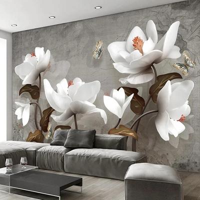 Retro Modern 3d Photo Wallpaper Flower Mural Living Room Sofa Tv Background Wallpapers Home Decor