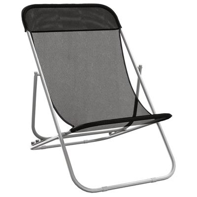 Beach Chairs 2 Pcs Textilene & Powder Coated Steel