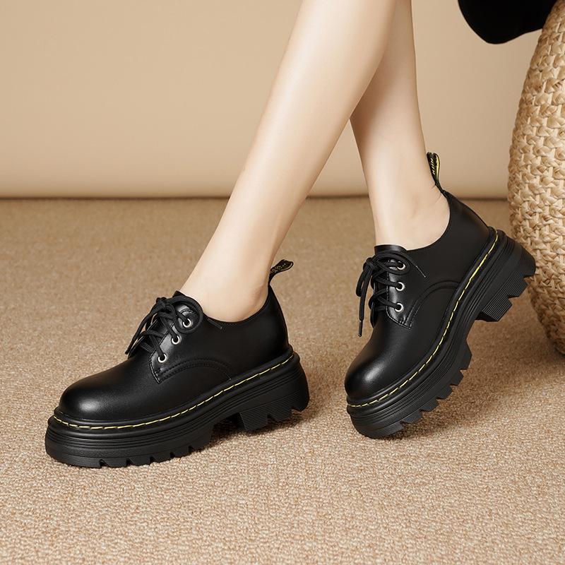 Dámské univerzální mokasíny s kulatou špičkou - Skrytý podpatek, Robustní podrážka, Jarní móda 2025