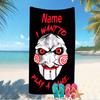 Customizable Personalized Beach Towels Billy the Puppet Themed designs.Suitable for the Beach, Yoga, Sports;ideal As Beach Accessories